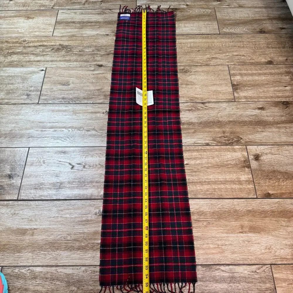 Vintage Pendleton 100% Virgin Wool Scarf MACINNES Tartan Plaid USA